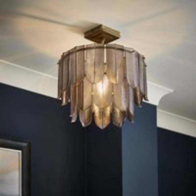 Hotel Melia Semi Flush Ceiling Light - Smoke