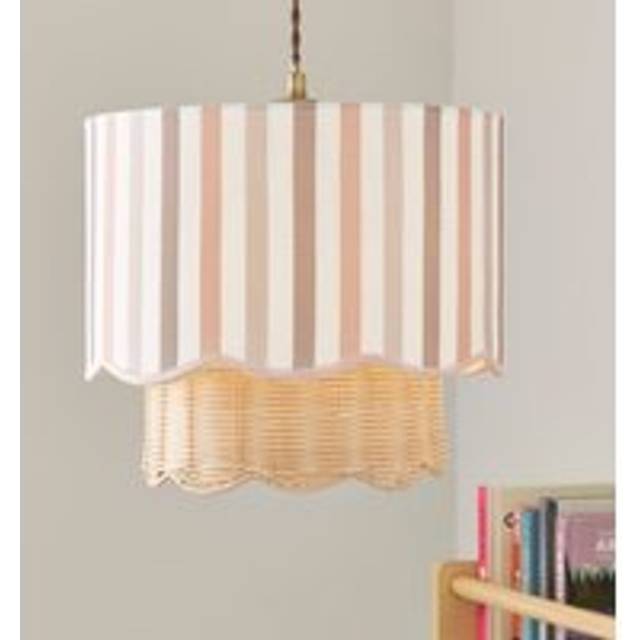 Stripe Scallop Easy Fit Lamp Shade - Natural
