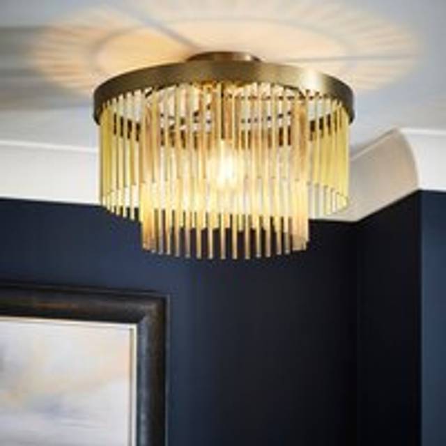 Hotel Ferdinand Flush Ceiling Light - Gold