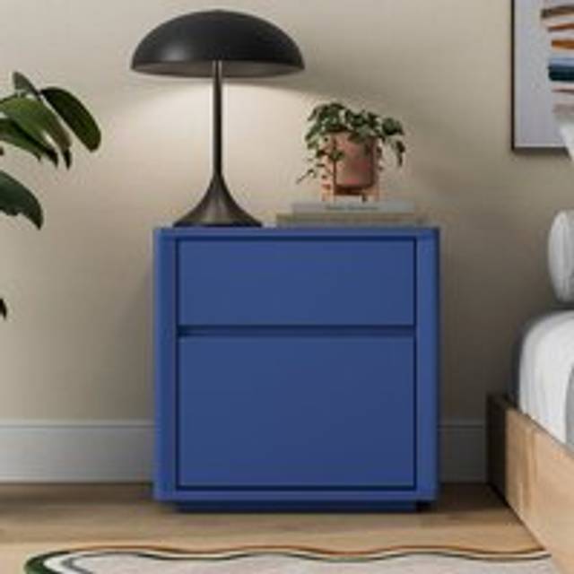 Malik 2 Drawer Bedside Table - Classic Blue