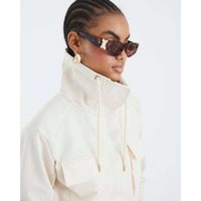 River Island Womens Cream Long Sleeve Utility Pocket Sweatshirt - M