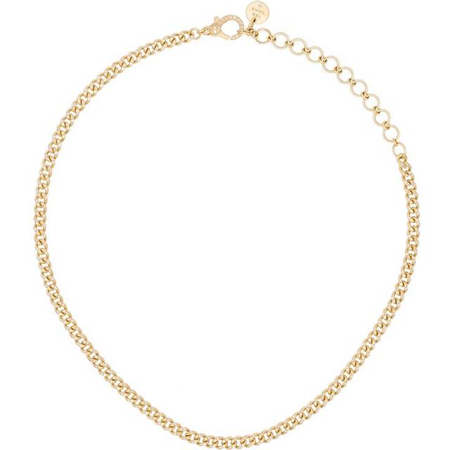 SHAY - 18kt yellow gold Baby Link pavé diamond choker - women - Diamond/18kt Yellow Gold - One Size