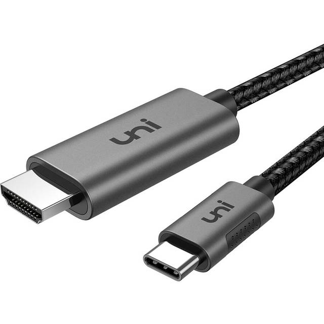 uni USB C till HDMI-kabel (4K@60Hz), USB Typ C till HDMI-kabel [Thunderbolt 3-kompatibel] för MacBook Pro, iPad Pro, Surface Book 2, Galaxy S10 och mer-0.9 m/3ft