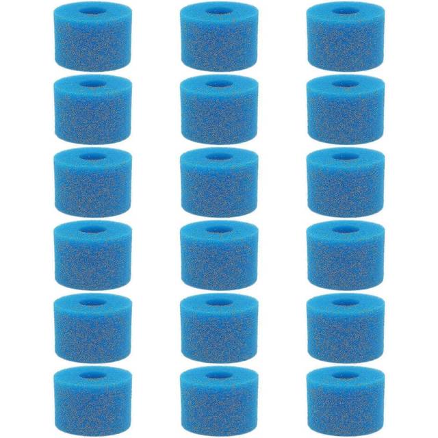 (As show, One size) 18Pcs for Intex Pure Spa Reusable Washable Foam Hot Tub Filter Cartridge S1 Type