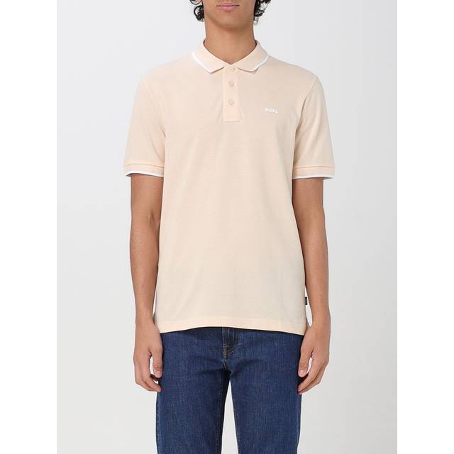 Pallas polo shirt in cotton piqué with logo details - Light Orange