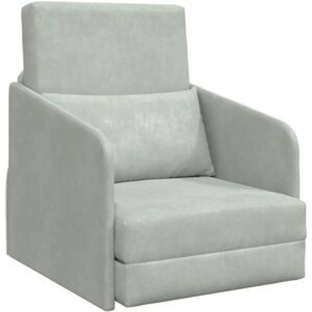 vidaXL Sofa Bed Light grey 65 x 80 x 83 cm Velvet