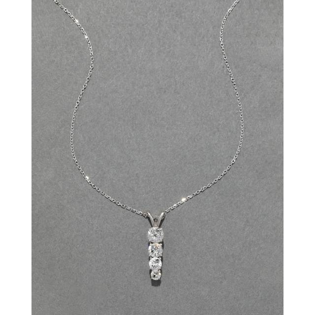 Alexis Bittar Vintage 14K Gold Stacked Diamond Pendant Necklace in White | Statement Jewelry from Alexis Bittar (One Size)