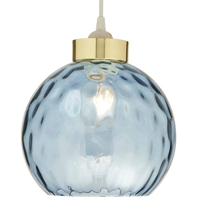 Deana Dimpled Glass Ball Easyfit Shade, Cobalt Blue