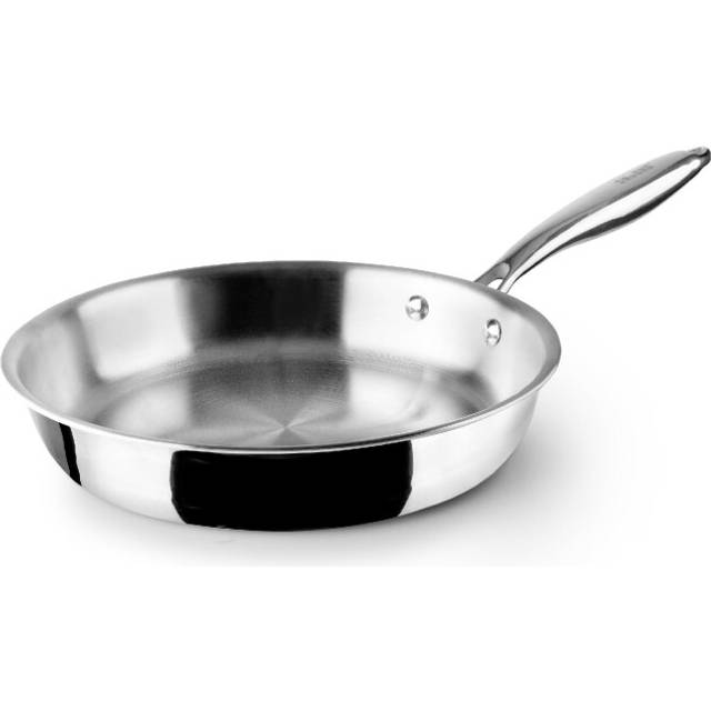 IBILI Triply Natural Tri-Ply Frying Pan, 22 cm, Stainless Steel, Suitable for Induction, Non-Stick