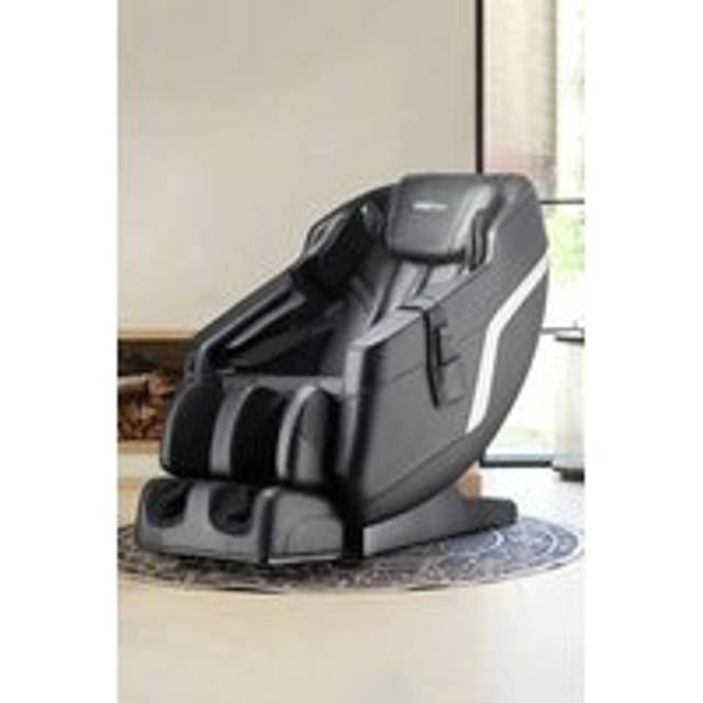 Full Body Zero Gravity Faux Leather Electric Massage Chair - Black - One Size