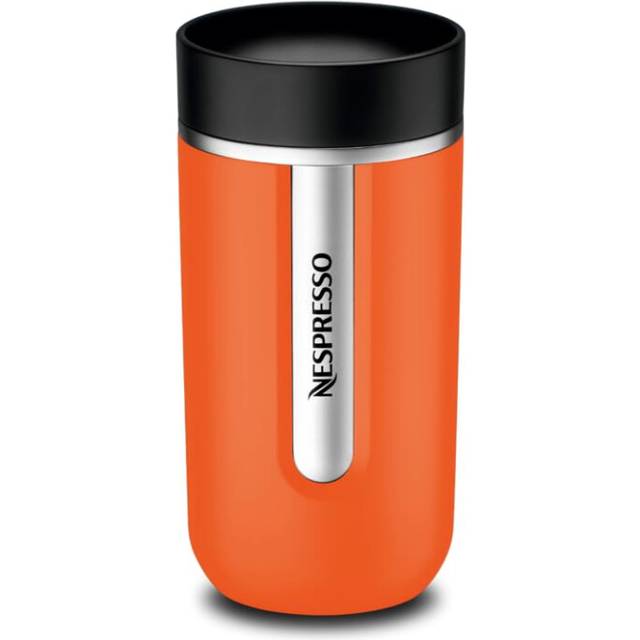 Nespresso Travel Mug Mandarin Orange Thermal Mug, Insulated Mug, Leak-Proof, Medium, 400 ml