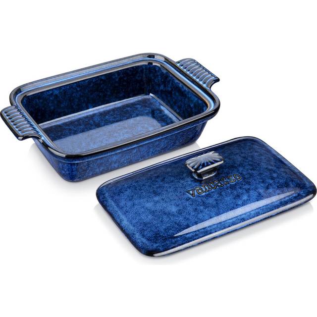 vancasso Starry Casserole Dish with Lid, 1.9 Quart Deep Lasagna Pan Ceramic Bakeware Covered Casserole Dish