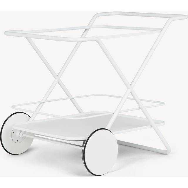 Fornasetti Rectangular Stainless-steel Food Trolley 48cm X 60cm