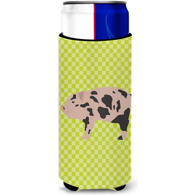 Caroline's Treasures Mini Miniature Pig Green Decorative Can Hugger  Slim  Multicolor