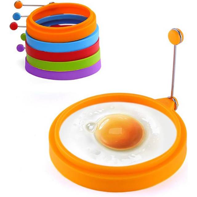 5 PCS Silicone Egg Rings Non Stick Perfect Fried Egg Ring Mold Pancake Breakfast Sandwiches Kitchen L(for 6.5-9kg)