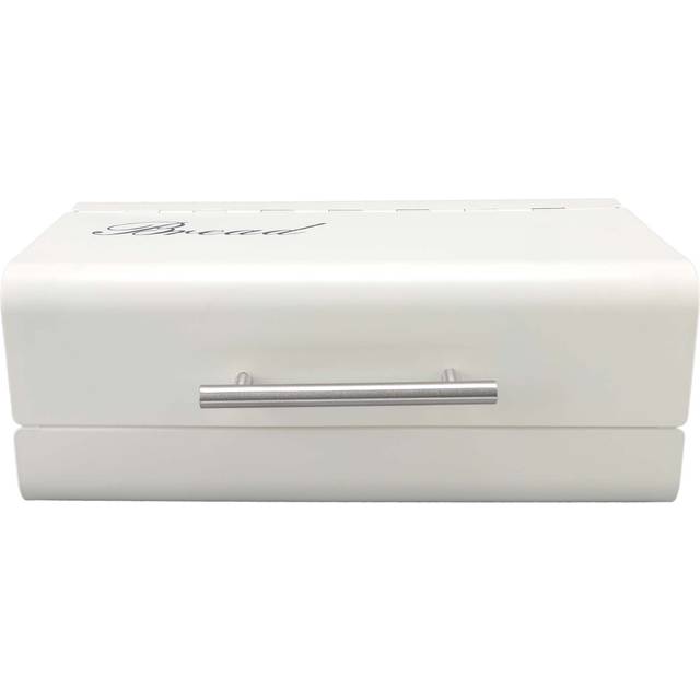 Bread Bin Large Capacity Save Countertop Space Bread Storage Container with Clamshell Door for Home black