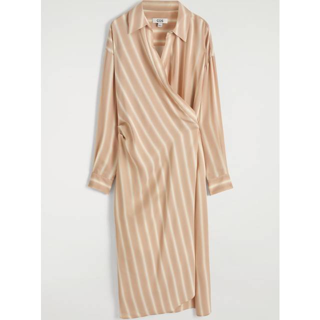 Wrap Midi Shirt Dress - Pink - 42