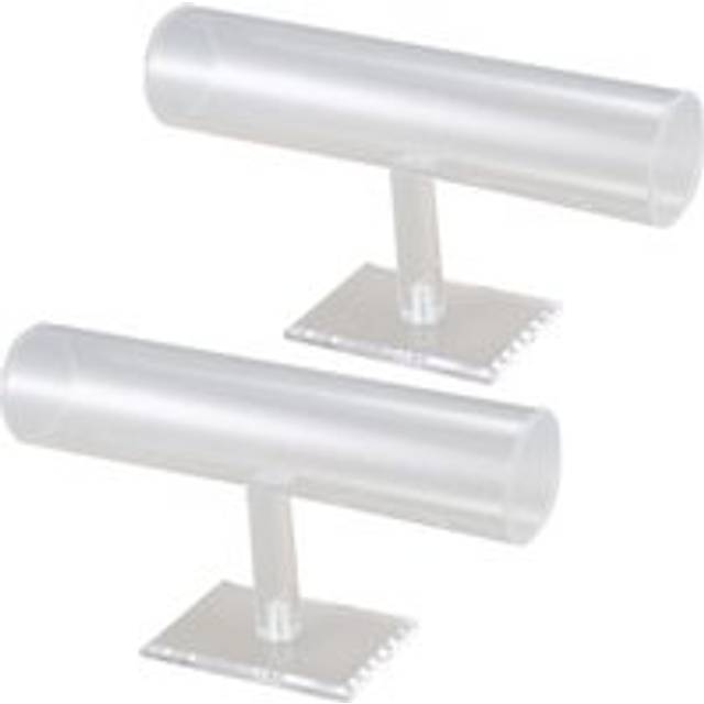 Tlily - 2x Bracelet/Watch Props Display Stand Holder T-Bar Grid, Transparent