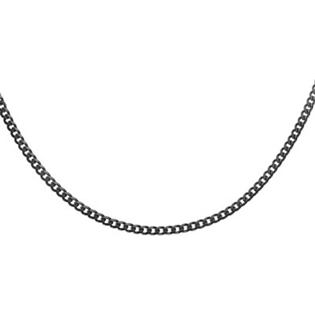 Mens chains necklaces 3.5mm 24 inch long stainless steel chain necklace, black