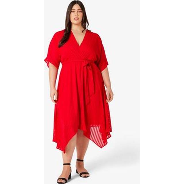 Apricot Women's Plus Size Curve Tie Midi Dress Curves New Look - UK 22