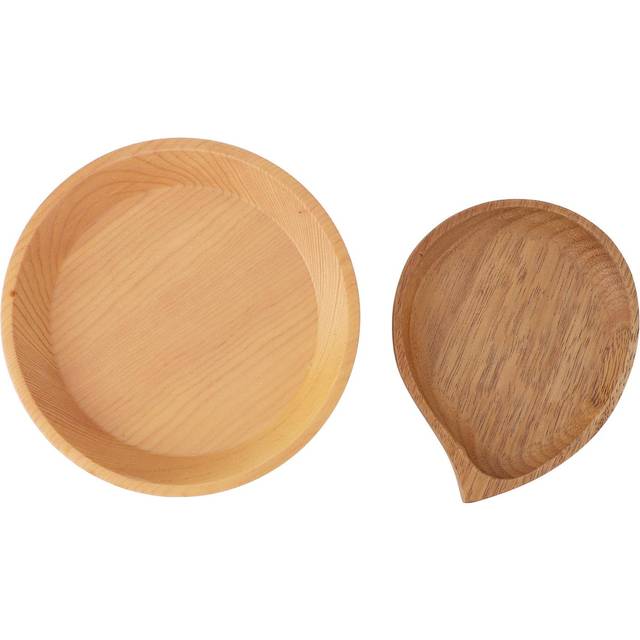 Wood Serving Tray Handcrafted Easy Cleaning Japanese Style Wooden Food Plates for Dessert Cake