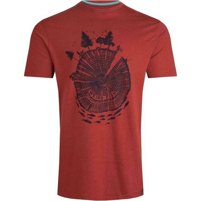 (M, Nut) Weird Fish Mens Woodsman Screenprint Eco Friendly T-Shirt