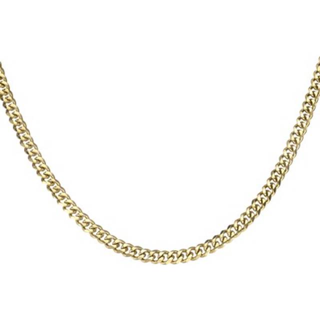 Mens chains necklaces 7mm 24" long stainless steel chain necklace, gold