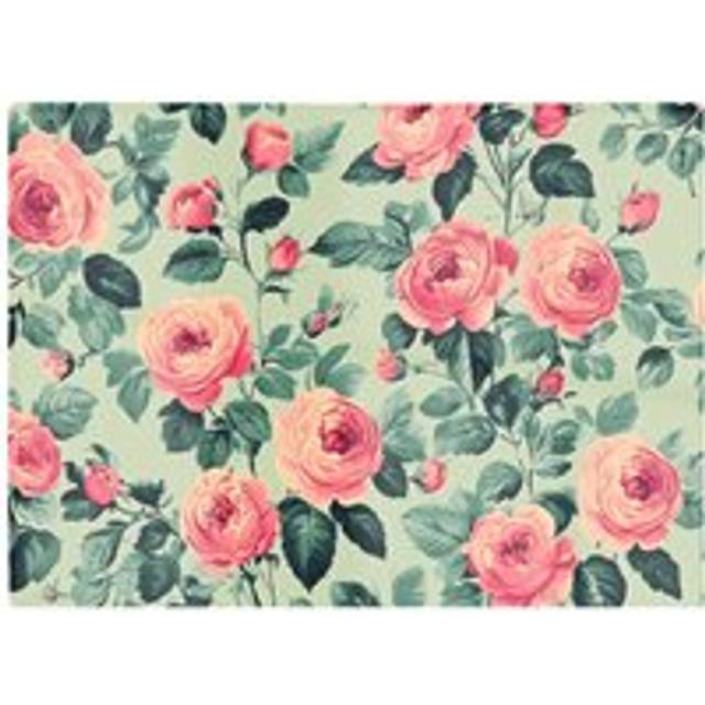 Sage Green And Pink Roses Chopping Board - Multi - One Size