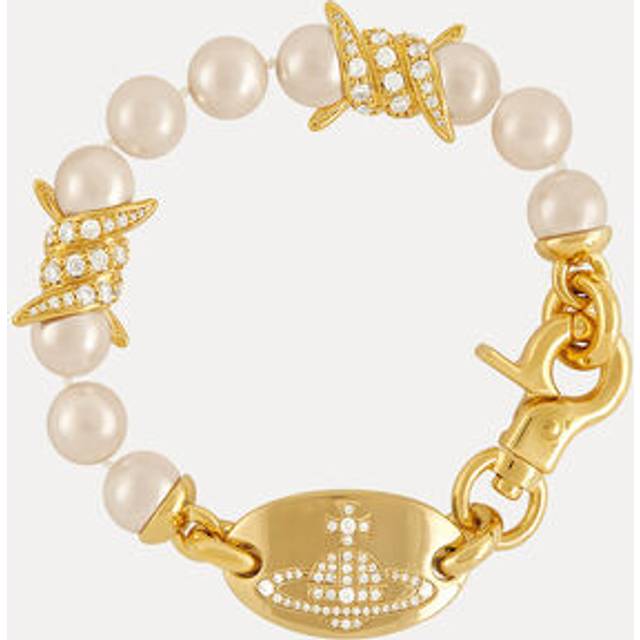 Vivienne Westwood Verena Bracelet Gold-creamrose-pearl-white-cz Gold-creamrose-pearl-white-cz Women - GOLD-CREAMROSE-Pearl-WHITE-CZ - W2