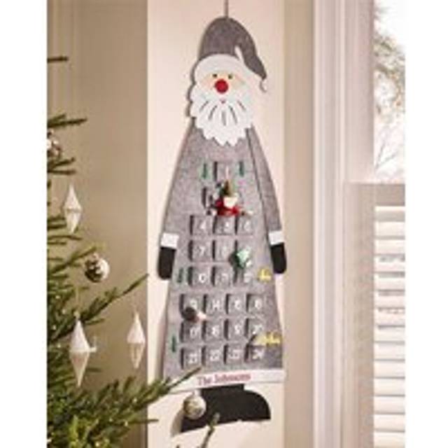 Luxury Grey Hurry Up Santa Giant Christmas Advent Calendar for Kids - One Size