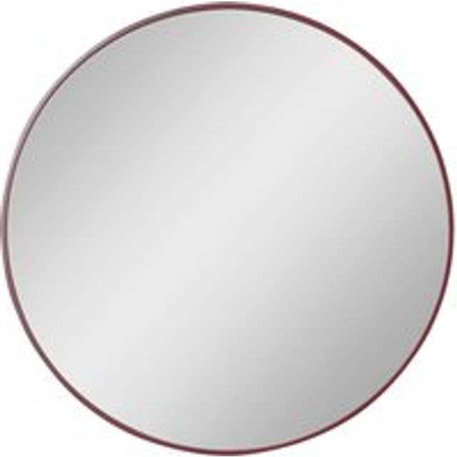Large Round Plum Red Wall Mirror 80cm x 80cm Material: Mirrors