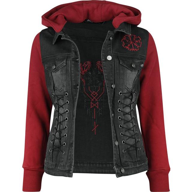 Black Premium by EMP Between-seasons Jacket - Denim Soul - S to XXL - for Women - black-red