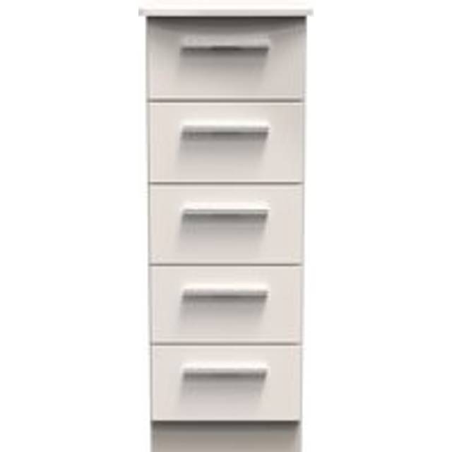 Knightsbridge Tall Tallboy Off-White 5 Drawers 108cm