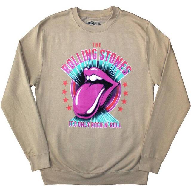 (XXL, Sand) The Rolling Stones Unisex Adult It's Only Rock & Roll Oversized Sweatshirt