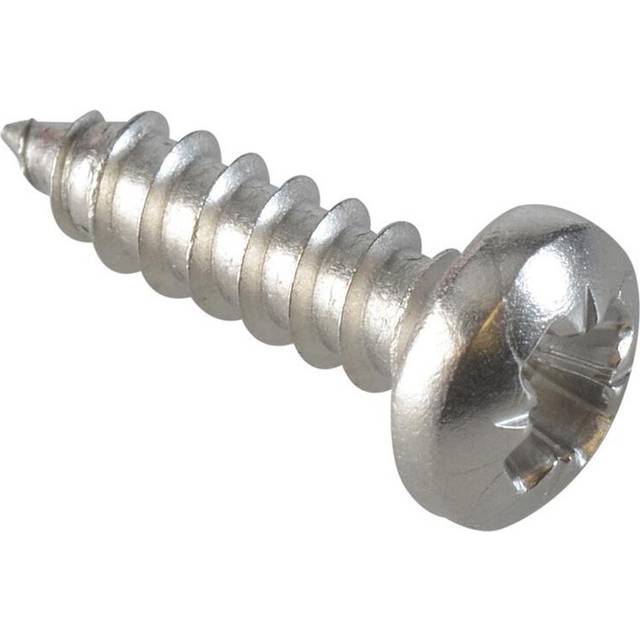Forgefix Self-tapping Screws, Pozi, Pan Head, A2 Stainless Steel