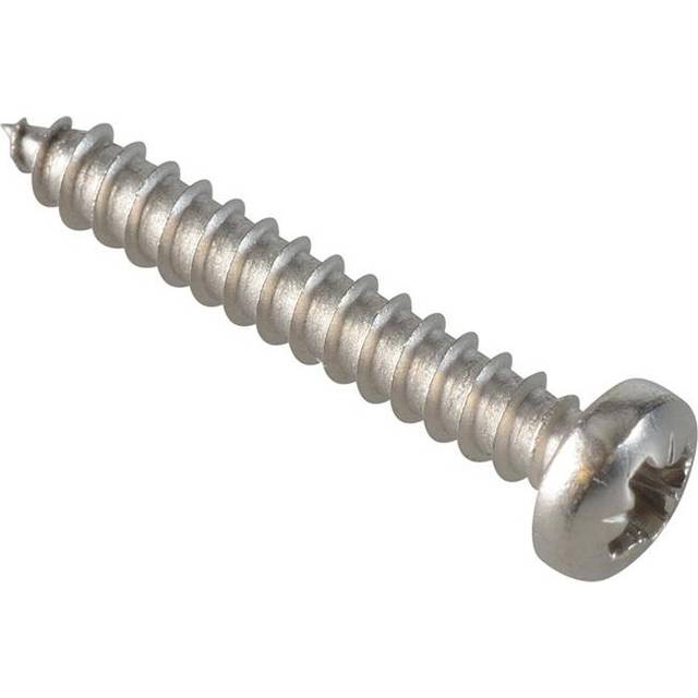 Forgefix Self-tapping Screws, Pozi, Pan Head, A2 Stainless Steel