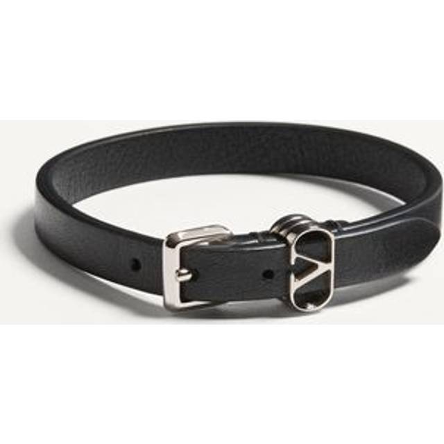 Valentino Garavani Valentino Garavani Ovalette Calfskin Bracelet Man BLACK UNI