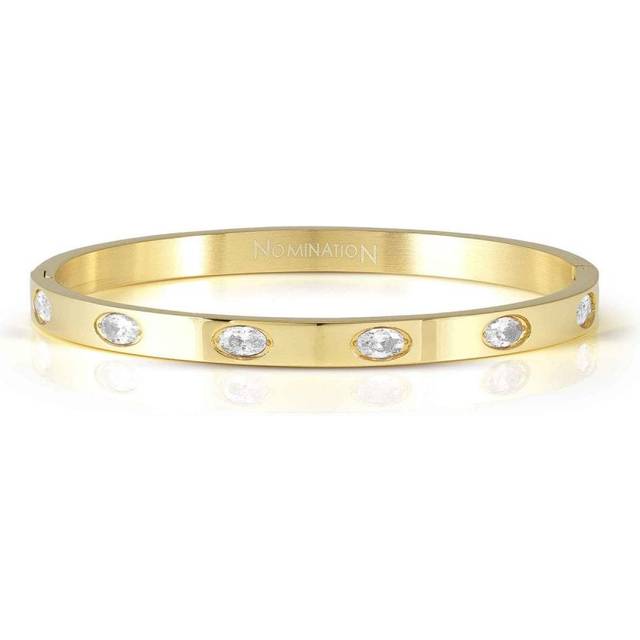 Nomination Pretty Bangles Medium Gold Tone Oval Cubic Zirconia Bangle 029517/020