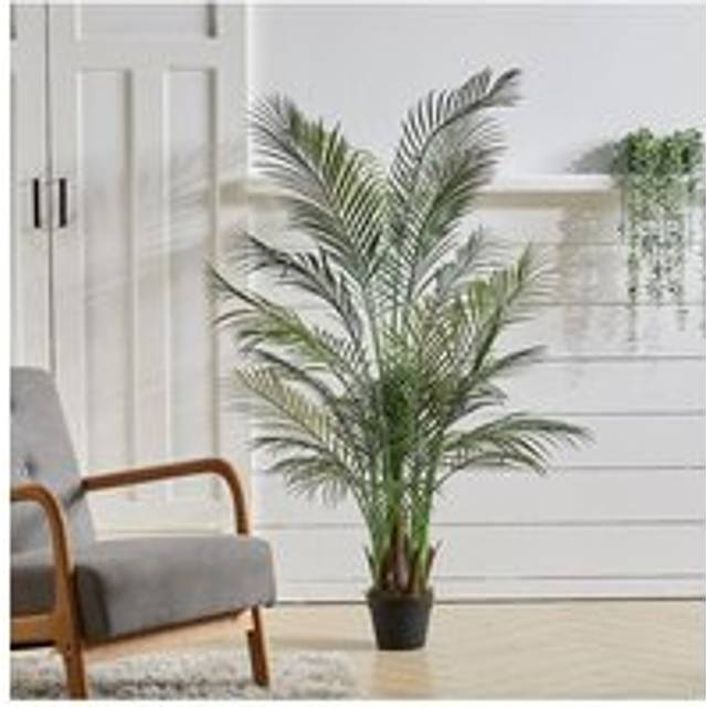 Living and Home 160cm Artificial Tall Potted Palm Tree Indoor Outdoor Decor in Green - One Size