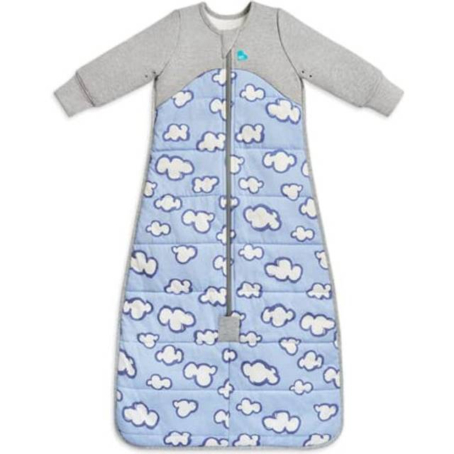 Sleep Bag Warm, 6-18 Months, Built-in Quilt for Cool Temperatures (16-20C), Long Sleeves Design, Wearable Blanket, Blue