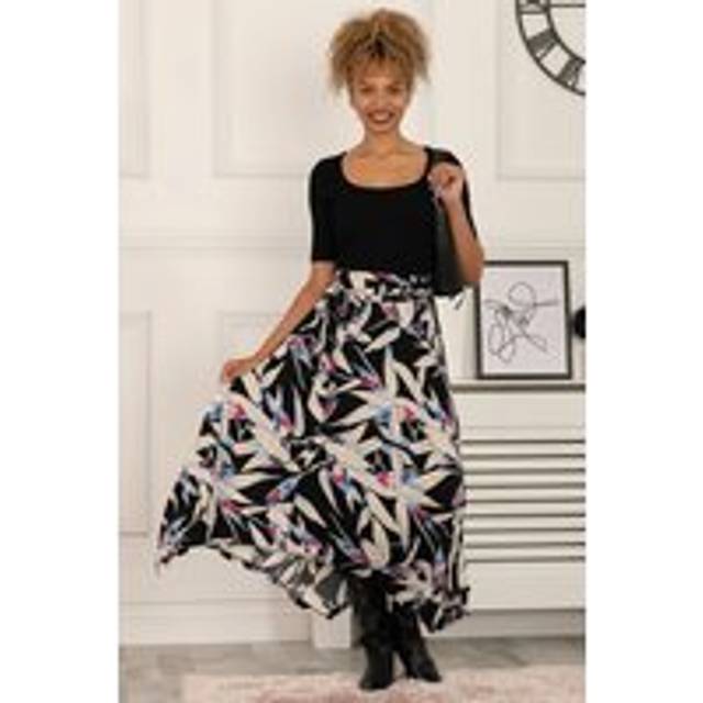 Cady Hanky Maxi Skirt - Black - 8