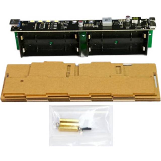 Two Way PD 45W 20000Mah No Welding LED Light Digital Display Transparent Punk 21700 Battery Fast Charge Power Bank Case