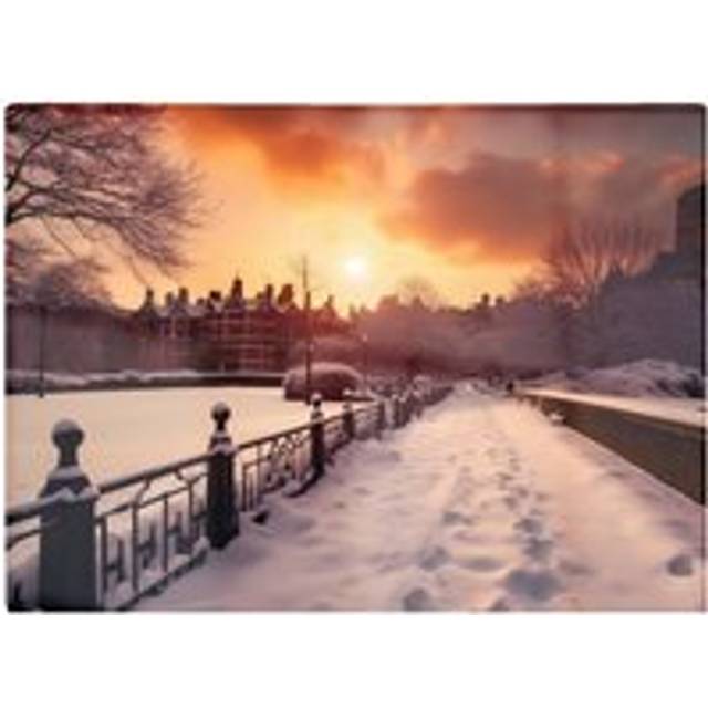 A Snowy Walk In London Chopping Board - Multi - One Size