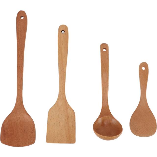 Wooden Spatula for Cooking Non Slip Multi Purpose Wooden Turner with Spoon Kitchen Wood Utensils