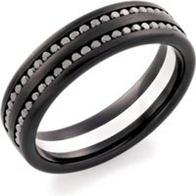 Platinum and Zirconium Diamond 6mm Men’s Wedding Ring