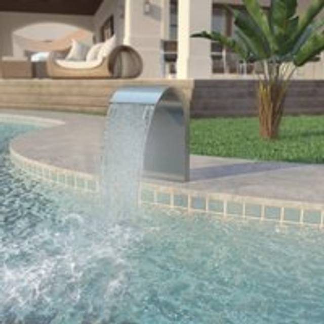 Pool Fountain Stainless Steel 45x30x65 cm Silver - One Size