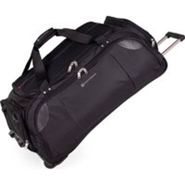 Lightweight Wheeled Holdall Duffel Bag with Stress Tested Skate Wheels - Black - Small