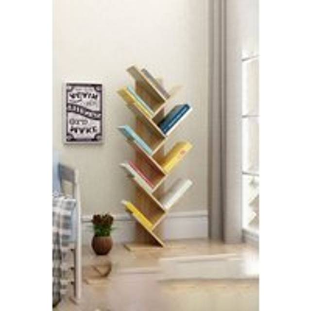 Living And Home 9 Tier Rustic Standing Tree Bookshelf In Brown - One Size