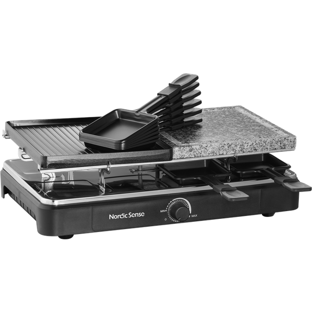 Nordic Sense - Raclette 8 pers. 44 x 26 x 14 cm 1400 watt Sort