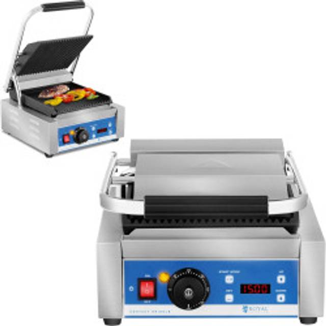 Kontakt elektrisk kontaktgrill med LED display gjutjärnsplattor 1800W